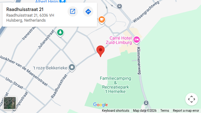 Locatie van Autorijschool Ruud Monsuwé op de kaart: Raadhuisstraat 21 in Hulsberg